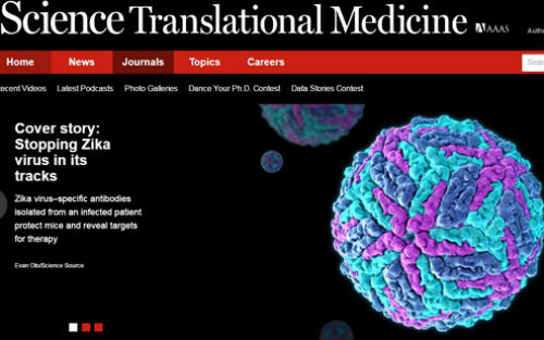 中国团队率先获取寨卡病毒特异性人源抗体  Science子刊封面、央视报道